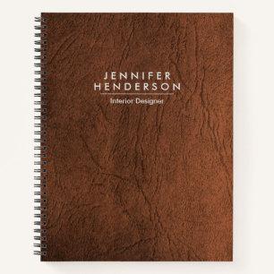 Brown Leather Texture Notebook