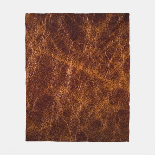 Brown leather textureabstract,art,artificial,backg fleece blanket (Front)