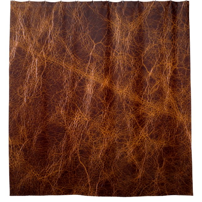 Brown leather textureabstract,art,artificial,backg shower curtain (Front)