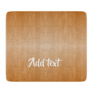 Brown leather textured cutting board