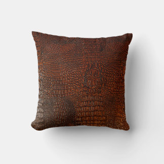 Brown leather textureleather,abstract,antique, ,ba cushion