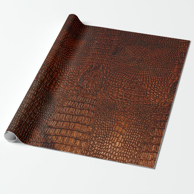Brown leather textureleather,abstract,antique, ,ba wrapping paper (Unrolled)