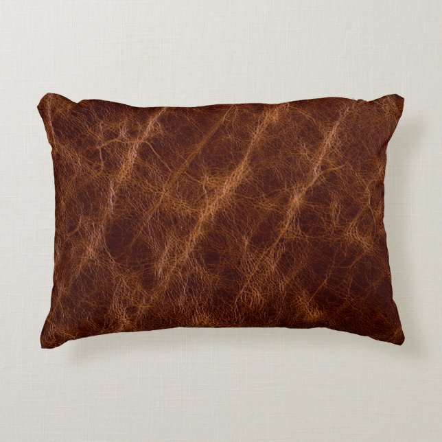 Brown leather textureleather,texture,abstract,acce decorative cushion (Front)