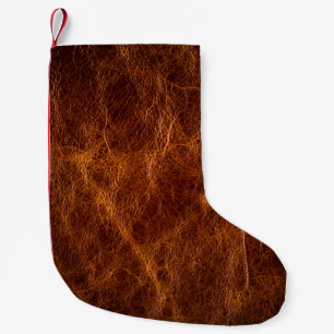 Brown leather textureleather,texture,background,ar small christmas stocking
