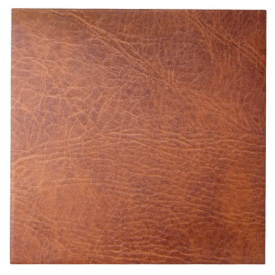 Brown leather tile