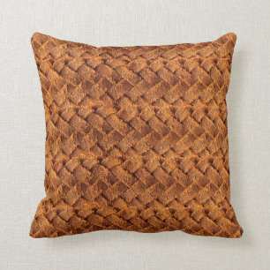 Brown leather woven backgroundleather,brown,backgr cushion