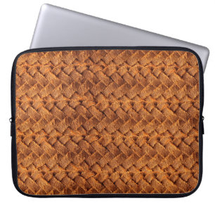 Brown leather woven backgroundleather,brown,backgr laptop sleeve