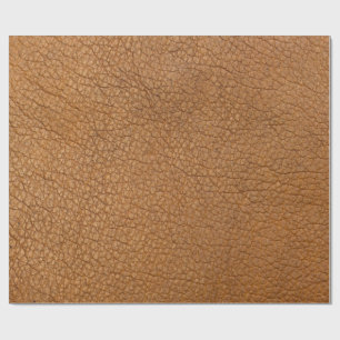 Brown Leather Wrapping Paper