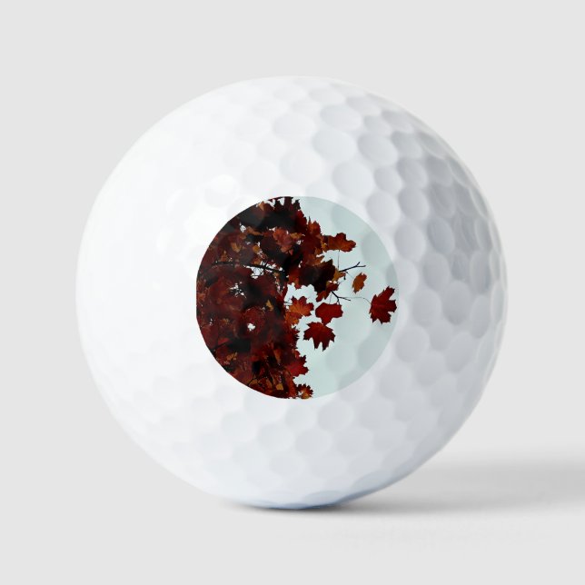 Brown leaves golf balls (Front)