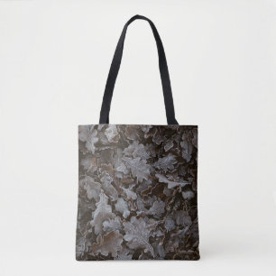 Brown leaves tote bag