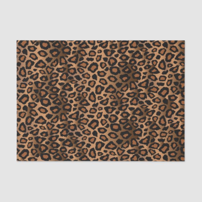 Brown Leopard Design Pattern Tissue Paper (Front)