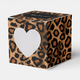 Brown Leopard Pattern Favour Box