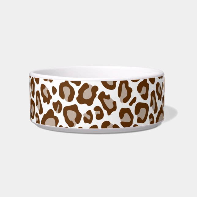 Brown Leopard Print Bowl (Left)