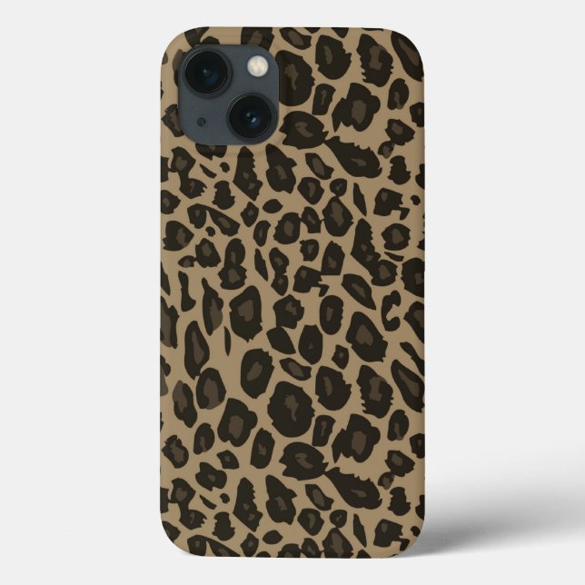 Brown Leopard Print chic cool Case-Mate iPhone Case (Back)