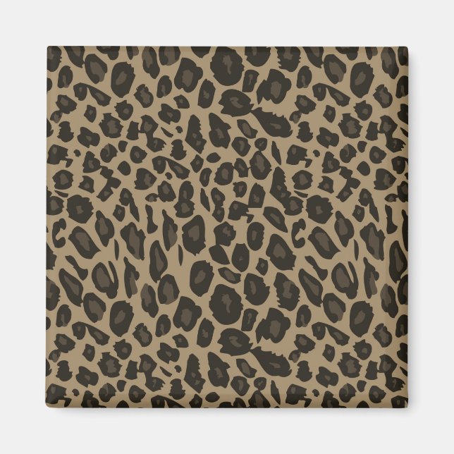 Brown Leopard Print Magnet (Front)