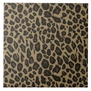 Brown Leopard Print Tile
