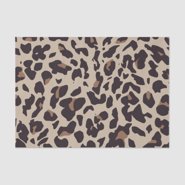 Brown Leopard Print Tissue Paper (Front)