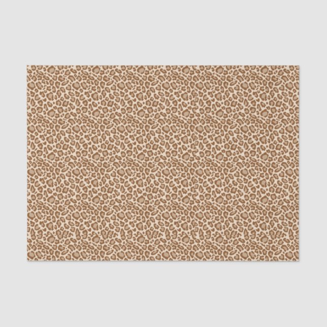 Brown Leopard Print Tissue Paper (Front)