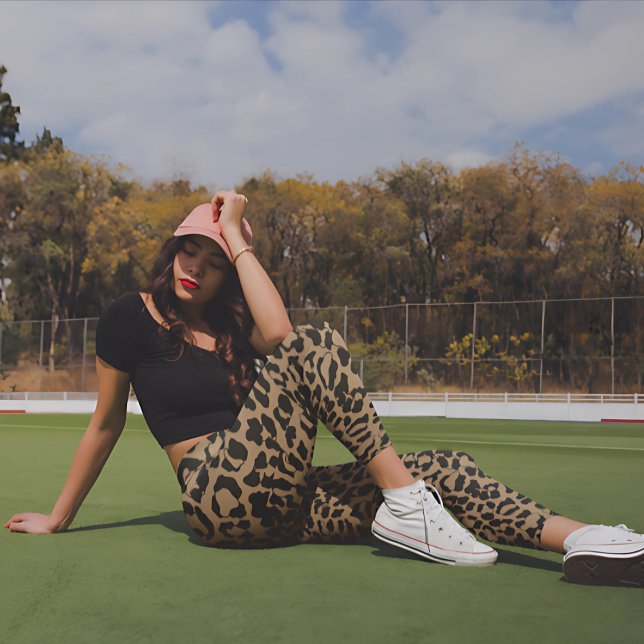 Brown Leopard Safari Print Leggings (Creator Uploaded)