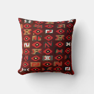 Brown Letter Abstract Cushion