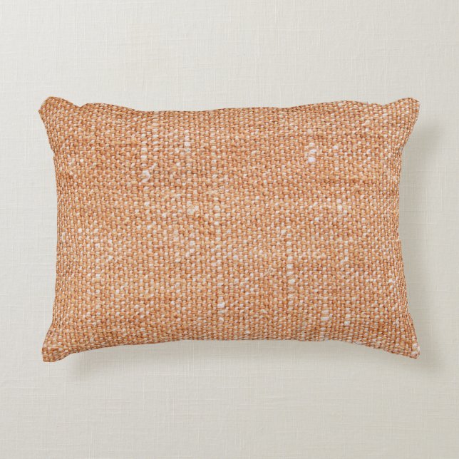 Brown Linen Canvas Texture Background Decorative Cushion (Front)