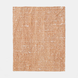 Brown Linen Canvas Texture Background Fleece Blanket