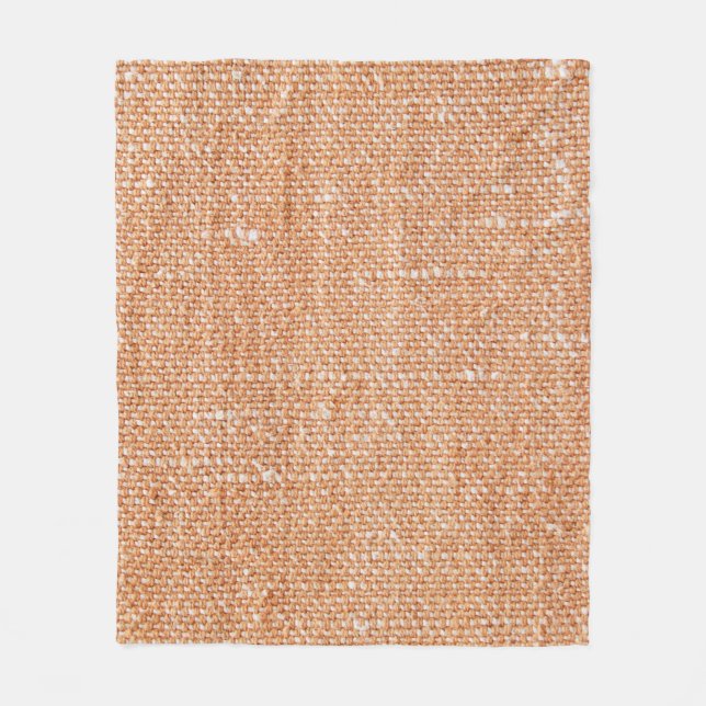 Brown Linen Canvas Texture Background Fleece Blanket (Front)
