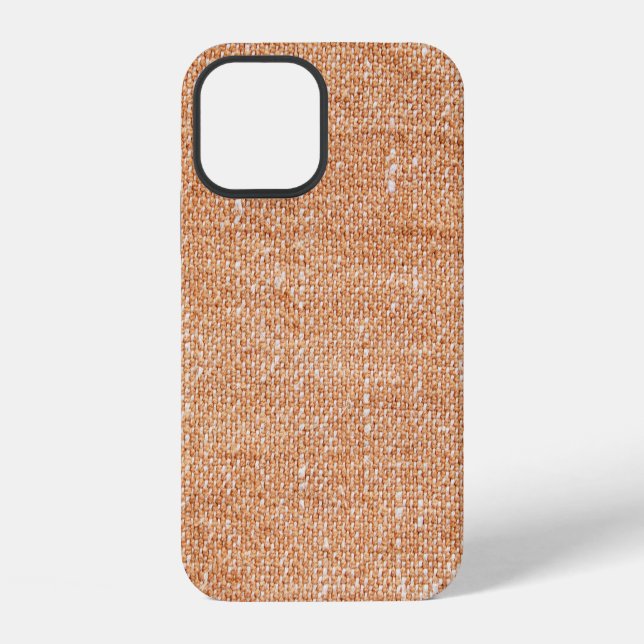 Brown Linen Canvas Texture Background iPhone Case (Back)