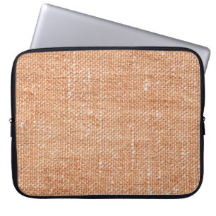 Brown Linen Canvas Texture Background Laptop Sleeve