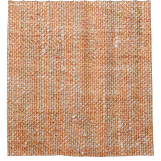 Brown Linen Canvas Texture Background Shower Curtain