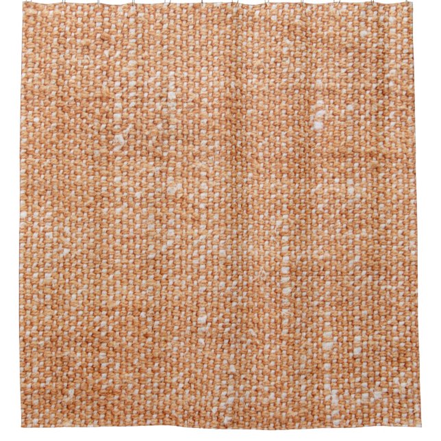 Brown Linen Canvas Texture Background Shower Curtain (Front)
