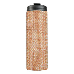 Brown Linen Canvas Texture Background Thermal Tumbler