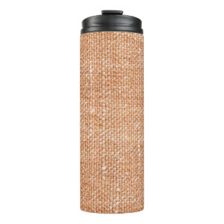Brown Linen Canvas Texture Background Thermal Tumbler