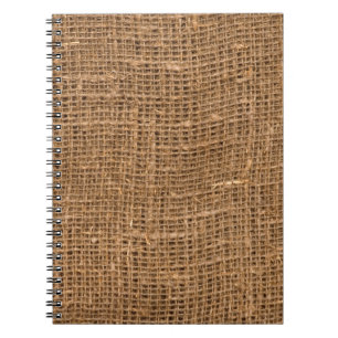 Brown Linen Canvas Texture Notebook