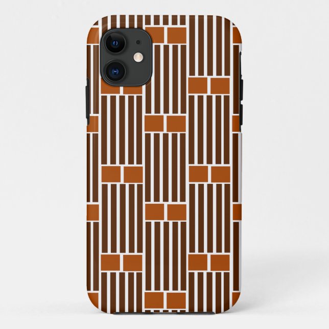 Brown Lines and Boxes  Case-Mate iPhone Case (Back)
