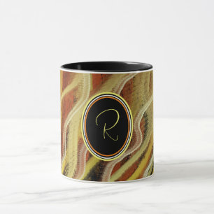 Brown lines mug