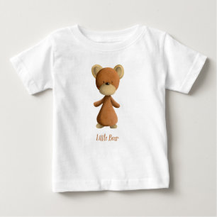 Brown Little Bear Personalised Kids Baby  Baby T-Shirt