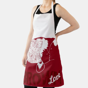 BROWN LOVE APRON