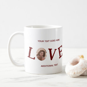 Brown Love Custom Photo Coffee Mug