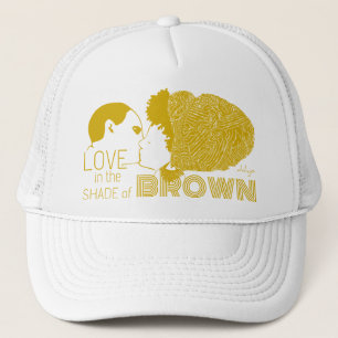 BROWN LOVE in GOLD Trucker Hat