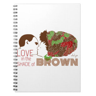 BROWN LOVE in GREEN & RED Notebook