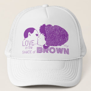 BROWN LOVE in PURPLE Trucker Hat