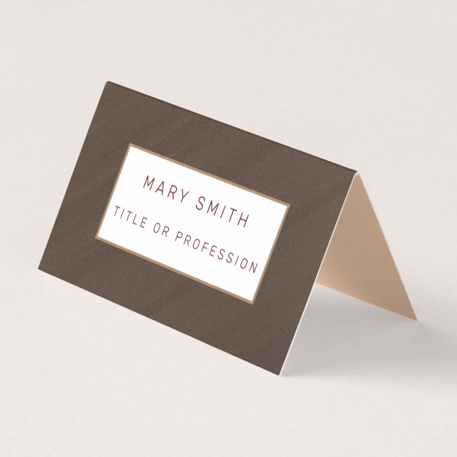 Brown Luxury Business Card (Front)