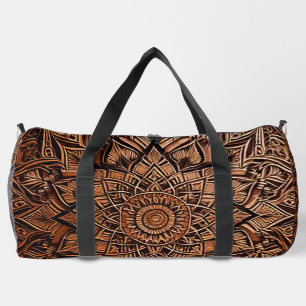 Brown Mandala Duffle Bag