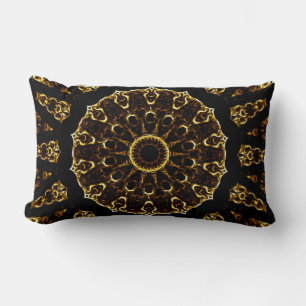 Brown Mandala Lumbar Pillow