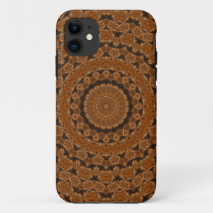 Brown Mandala Wheel... iPhone 11 Case