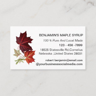  Brown Maple Leaf  Business Card