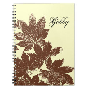 Brown Maple Leaf Stamp Notebook