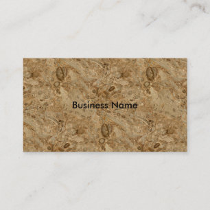 Brown Marble Fossil Look Business Card