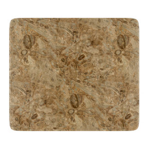 Brown Marble Fossil Look Cutting Board